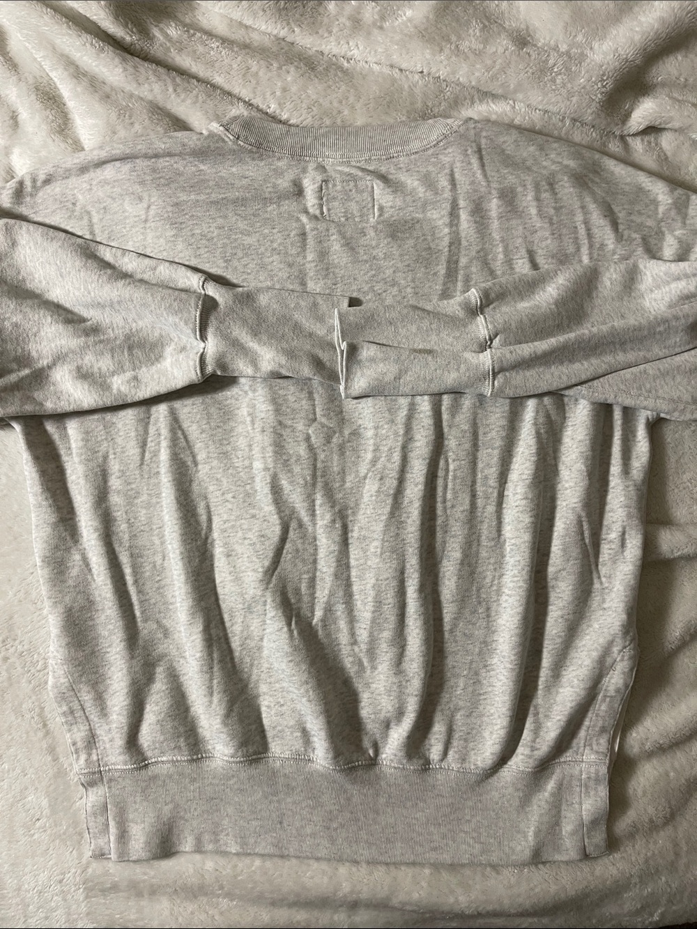Abercrombie & Fitch Soft AF Heather Gray Crewneck with Classic NBA Logo - Picture 3 of 4
